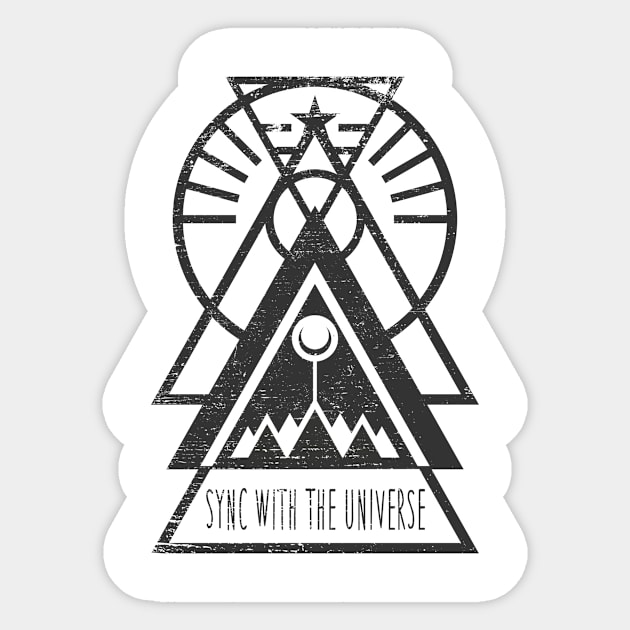 Sync With The Universe Sticker by ddtk